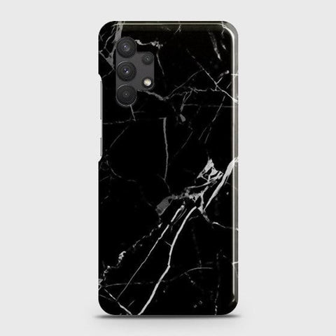 Samsung Galaxy A13 4G Cover - Black Modern Classic Marble Printed Hard Case with Life Time Colors Guarantee