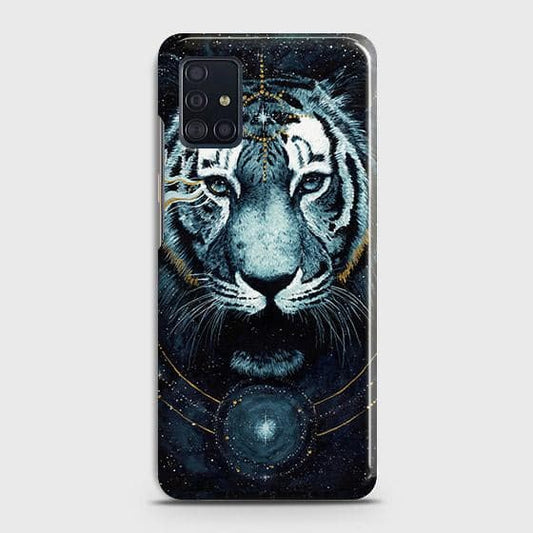Samsung Galaxy A51Cover - Vintage Galaxy Tiger Printed Hard Case with Life Time Colors Guarantee