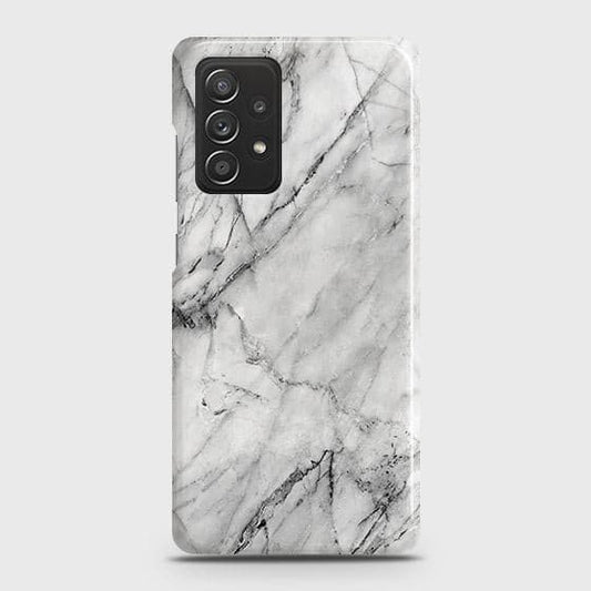 Samsung Galaxy A52s 5G Cover - Matte Finish - Trendy White Marble Printed Hard Case with Life Time Colors Guarantee