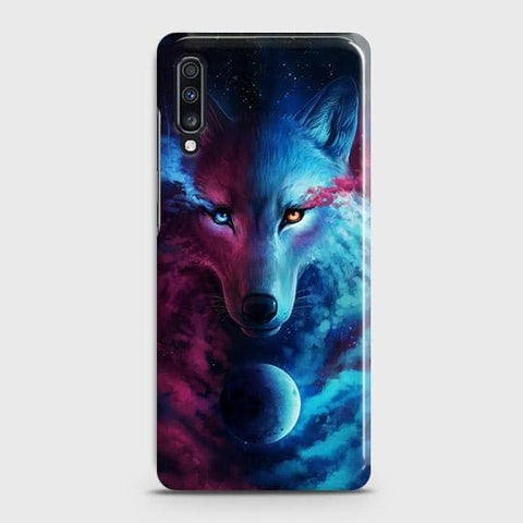 Samsung Galaxy A70 Cover - Infinity Wolf Trendy Printed Hard Case with Life Time Colors Guarante ( Fast Delivery )