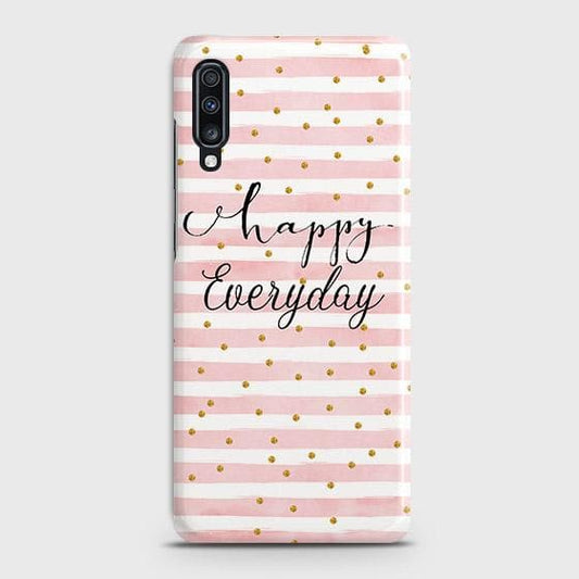Samsung Galaxy A70s Cover - Trendy Happy Everyday Printed Hard Case with Life Time Colors Guarantee