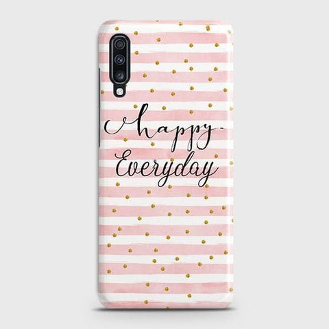 Samsung Galaxy A70s Cover - Trendy Happy Everyday Printed Hard Case with Life Time Colors Guarantee