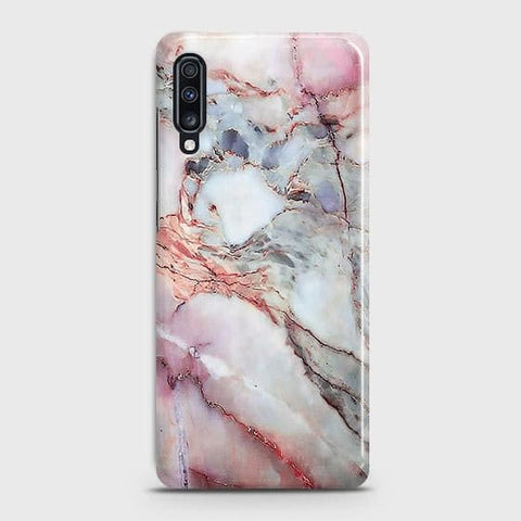 Samsung Galaxy A70 Cover - Violet Sky Marble Trendy Printed Hard Case with Life Time Colors Guarantee