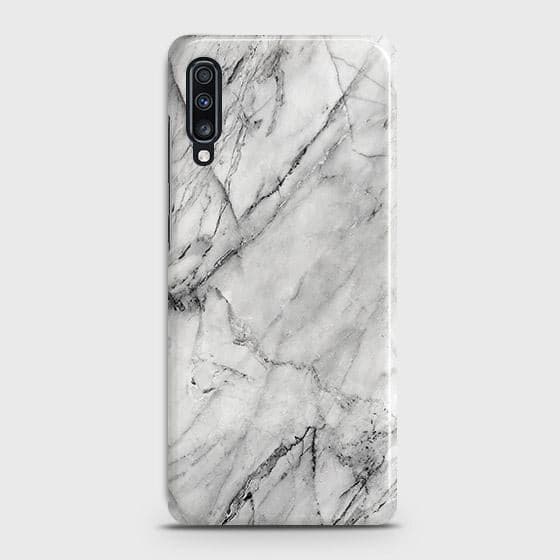 Samsung Galaxy A70s Cover - Matte Finish - Trendy White Marble Printed Hard Case with Life Time Colors Guarantee(B47)