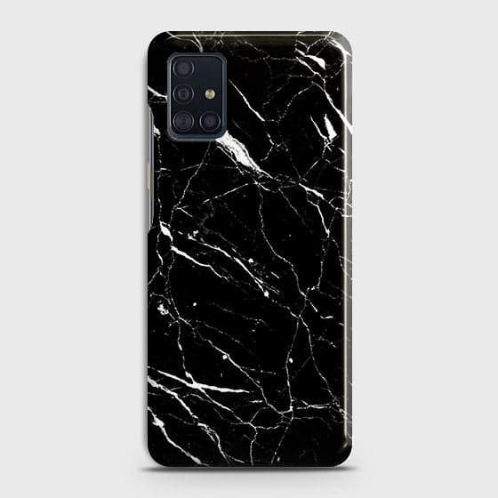 Samsung Galaxy A71 Cover - Trendy Black Marble Printed Hard Case with Life Time Colors Guarantee b-71