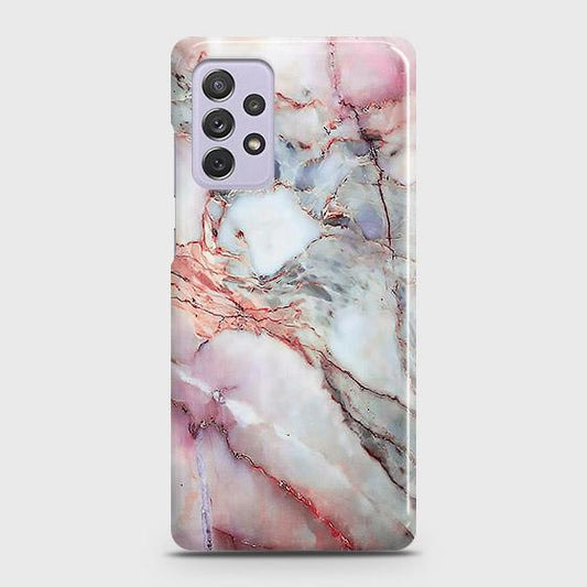 Samsung Galaxy A72 Cover - Violet Sky Marble Trendy Printed Hard Case with Life Time Colors Guarantee