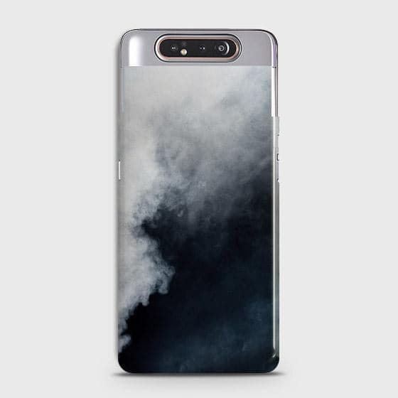 Samsung Galaxy A80 Cover - Matte Finish - Trendy Misty White and Black Marble Printed Hard Case with Life Time Colors Guarantee
