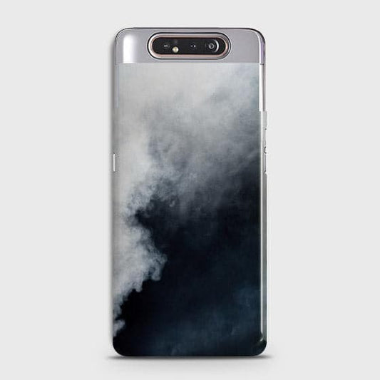 Samsung Galaxy A80 Cover - Matte Finish - Trendy Misty White and Black Marble Printed Hard Case with Life Time Colors Guarantee