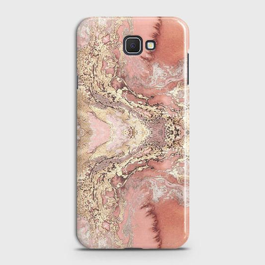 Samsung Galaxy J4 Core Cover - Trendy Chic Rose Gold Marble Printed Hard Case with Life Time Colors Guarantee