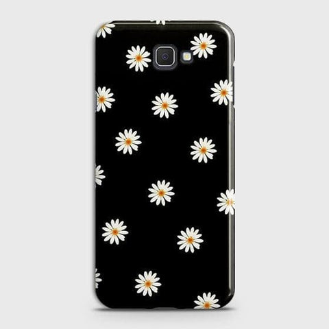 Samsung Galaxy J4 Core Cover - Matte Finish - White Bloom Flowers with Black Background Printed Hard Case with Life Time Colors Guarantee
