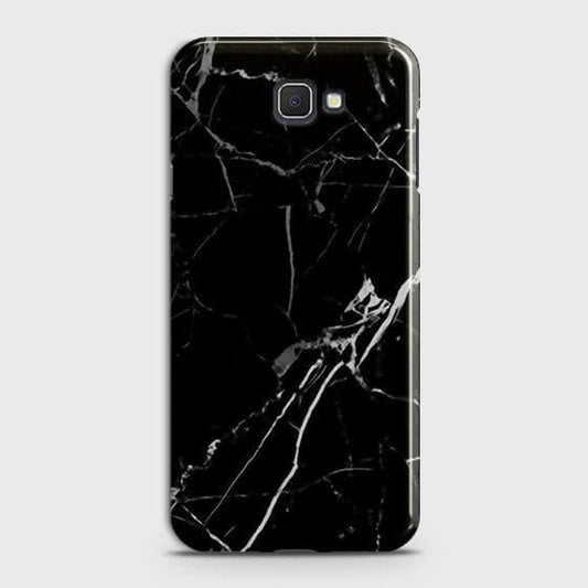 Samsung Galaxy J4 Core Cover - Black Modern Classic Marble Printed Hard Case with Life Time Colors Guarantee