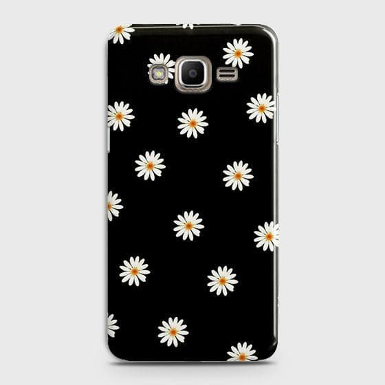 Samsung Galaxy J7 Core / J7 NxtCover - Matte Finish - White Bloom Flowers with Black Background Printed Hard Case with Life Time Colors Guarantee