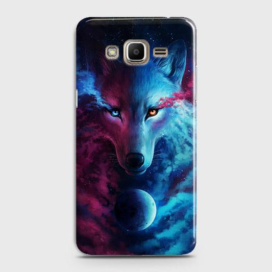 Samsung Galaxy J7 Core / Nxt Cover - Infinity Wolf Trendy Printed Hard Case with Life Time Colors Guarantee