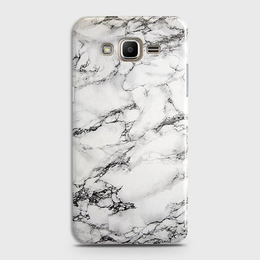 Samsung Galaxy J7 Core / Cover - Matte Finish - Trendy Mysterious White Marble Printed Hard Case with Life Time Colors GuaranteeNxt