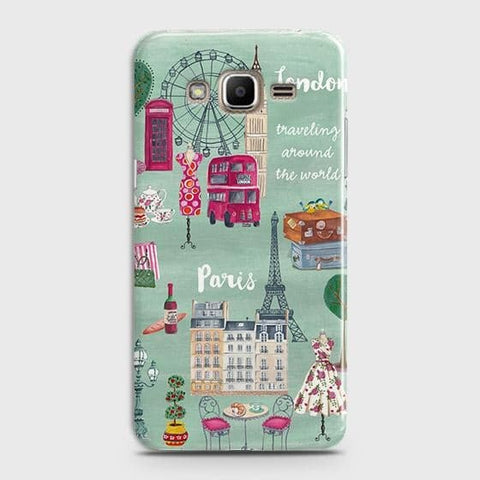 Samsung Galaxy J7 Core / Nxt Cover - Matte Finish - London, Paris, New York ModernPrinted Hard Case with Life Time Colors Guarantee
