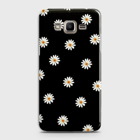 Samsung Galaxy J7 Core / Nxt Cover - Matte Finish - White Bloom Flowers with Black Background Printed Hard Case with Life Time Colors Guarantee