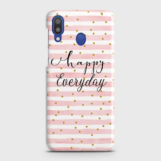 Samsung Galaxy M20 Cover - Trendy Happy Everyday Printed Hard Case with Life Time Colors Guarantee(1)