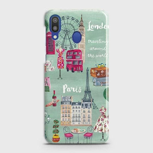Samsung Galaxy M20 Cover - Matte Finish - London, Paris, New York ModernPrinted Hard Case with Life Time Colors Guarantee