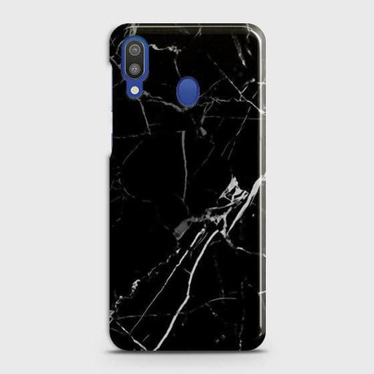 Samsung Galaxy M20Cover - Black Modern Classic Marble Printed Hard Case with Life Time Colors Guarantee