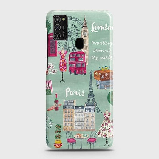 Samsung Galaxy M21 Cover - Matte Finish - London, Paris, New York ModernPrinted Hard Case with Life Time Colors Guarantee