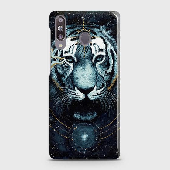 Samsung Galaxy M30 Cover - Vintage Galaxy Tiger Printed Hard Case with Life Time Colors Guarantee