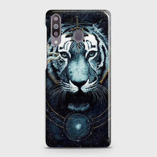 Samsung Galaxy M30 Cover - Vintage Galaxy Tiger Printed Hard Case with Life Time Colors Guarantee