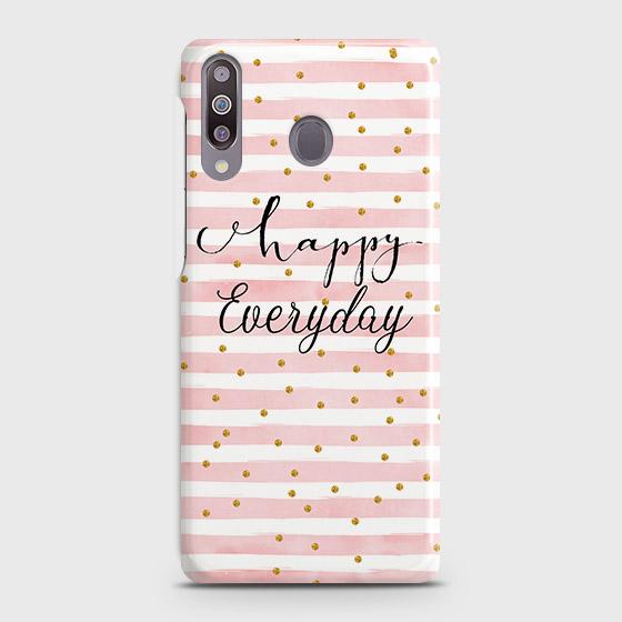 Samsung Galaxy M30 Cover - Trendy Happy Everyday Printed Hard Case with Life Time Colors Guarantee