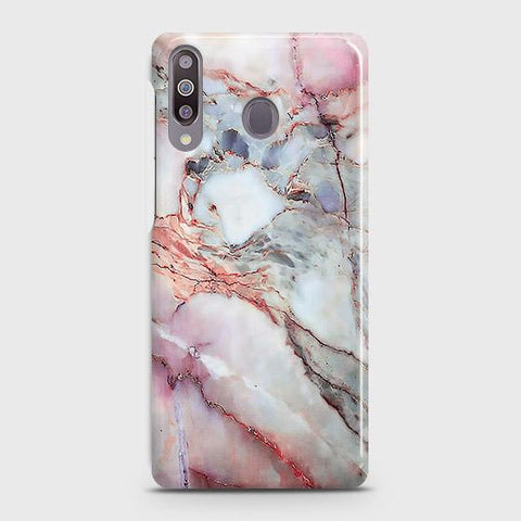 Samsung Galaxy M30 Cover - Violet Sky Marble Trendy Printed Hard Case with Life Time Colors Guarantee
