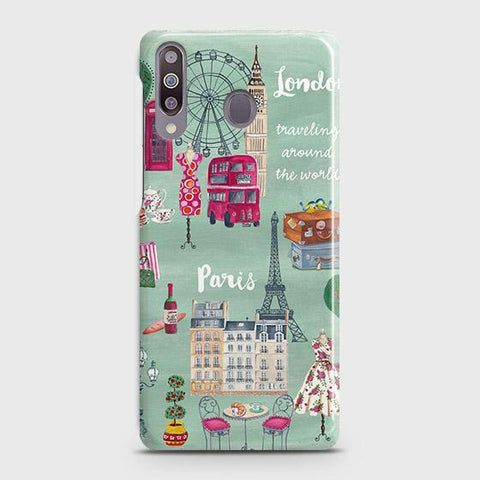 Samsung Galaxy M30 Cover - Matte Finish - London, Paris, New York ModernPrinted Hard Case with Life Time Colors Guarantee