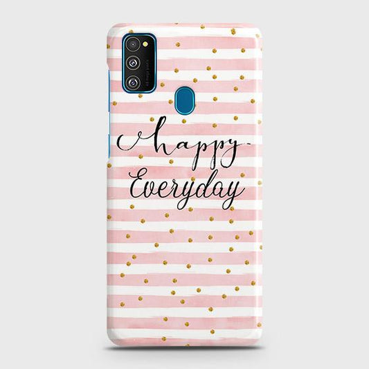 Samsung Galaxy M30s Cover - Trendy Happy Everyday Printed Hard Case with Life Time Colors Guarantee