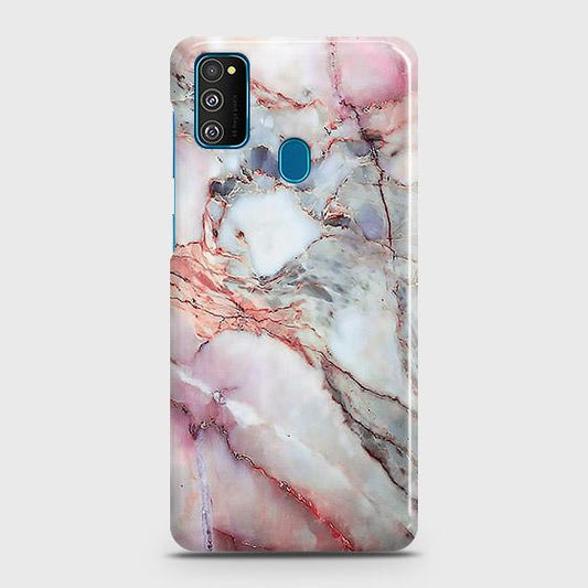 Samsung Galaxy M30s Cover - Violet Sky Marble Trendy Printed Hard Case with Life Time Colors Guarantee