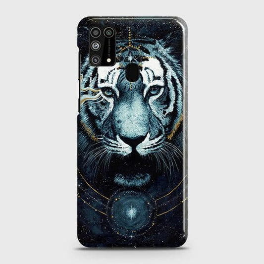 Samsung Galaxy M31 Cover - Vintage Galaxy Tiger Printed Hard Case with Life Time Colors Guarantee b66