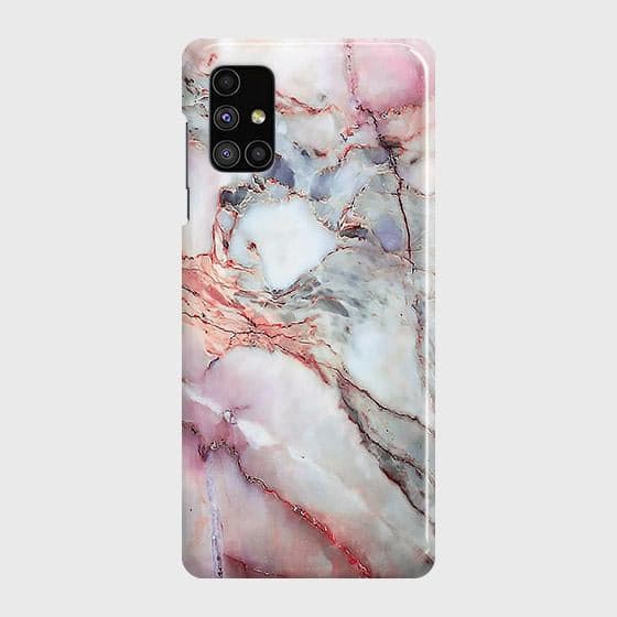 Samsung Galaxy M51 Cover - Violet Sky Marble Trendy Printed Hard Case with Life Time Colors Guarantee