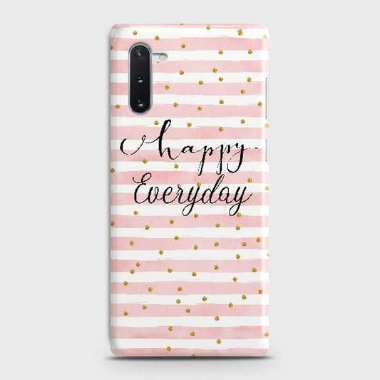 Samsung Galaxy Note 10 Cover - Trendy Happy Everyday Printed Hard Case with Life Time Colors Guarantee