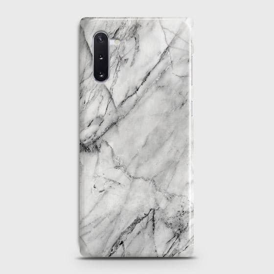 Samsung Galaxy Note 10 Cover - Matte Finish - Trendy White Floor Marble Printed Hard Case with Life Time Colors Guarantee - b43