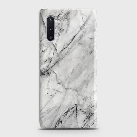 Samsung Galaxy Note 10 Cover - Matte Finish - Trendy White Floor Marble Printed Hard Case with Life Time Colors Guarantee - b43