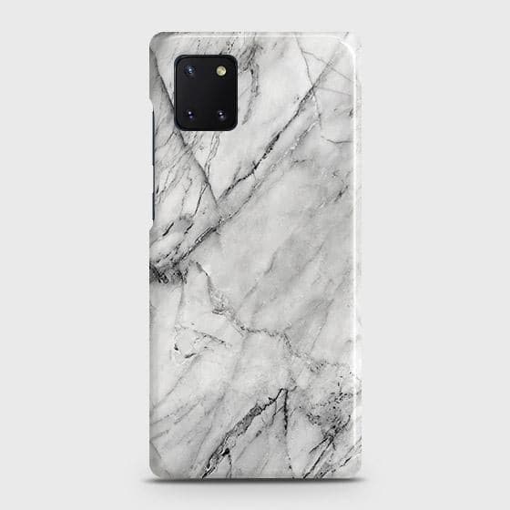 Samsung Galaxy Note 10 Lite Cover - Matte Finish - Trendy White Floor Marble Printed Hard Case with Life Time Colors Guarantee - D2