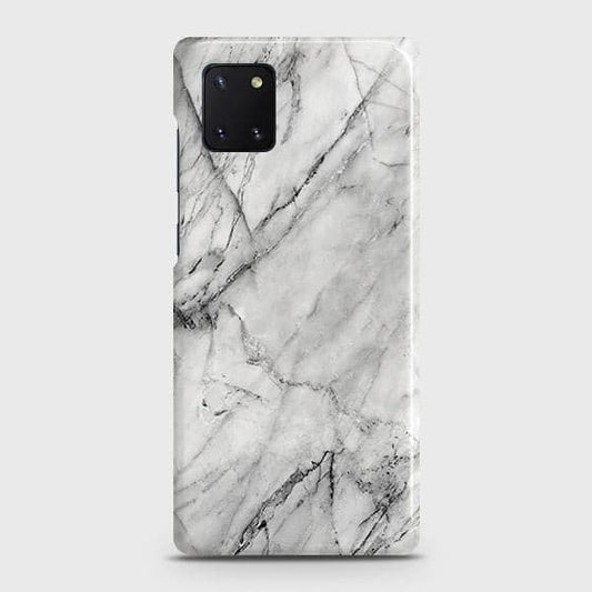 Samsung Galaxy Note 10 Lite Cover - Matte Finish - Trendy White Floor Marble Printed Hard Case with Life Time Colors Guarantee - D2