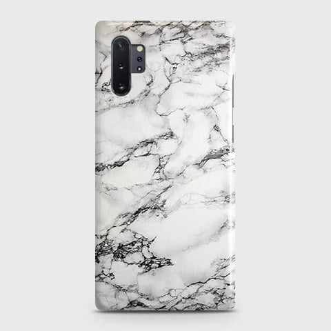 Samsung Galaxy Note 10 Plus Cover - Matte Finish - Trendy Mysterious White Marble Printed Hard Case with Life Time Colors Guarantee