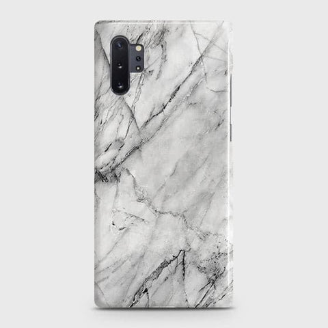 Samsung Galaxy Note 10 Plus Cover - Matte Finish - Trendy White Floor Marble Printed Hard Case with Life Time Colors Guarantee