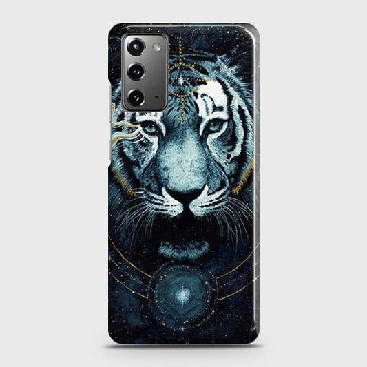 Samsung Galaxy Note 20 Cover - Vintage Galaxy Tiger Printed Hard Case with Life Time Colors Guarantee ( Fast Delivery )
