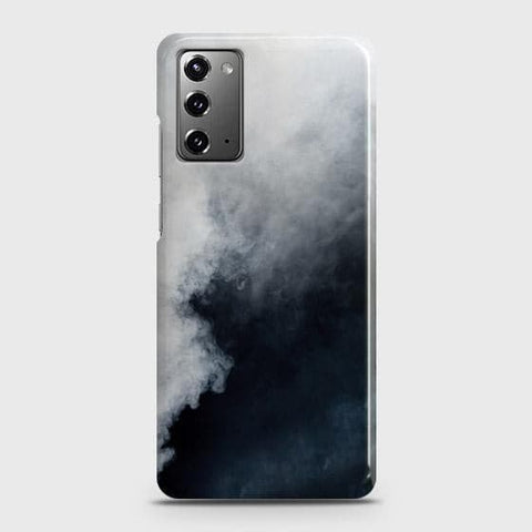 Samsung Galaxy Note 20 Cover - Matte Finish - Trendy Misty White and Black Marble Printed Hard Case with Life Time Colors Guarantee ( Fast Delivery )