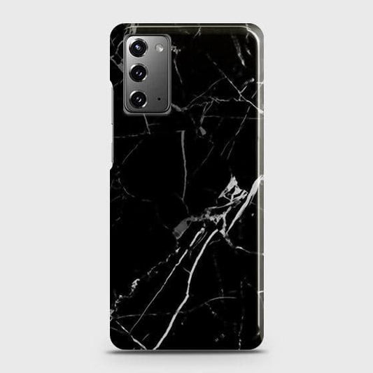 Samsung Galaxy Note 20 Cover - Black Modern Classic Marble Printed Hard Case with Life Time Colors Guarantee