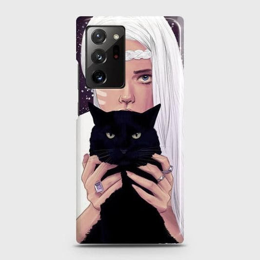 Samsung Galaxy Note 20 Ultra Cover - Trendy Wild Black Cat Printed Hard Case with Life Time Colors Guarantee