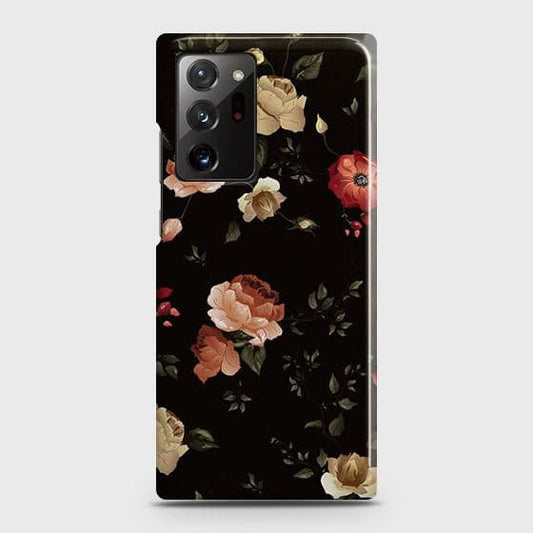 Samsung Galaxy Note 20 Ultra Cover - Matte Finish - Dark Rose Vintage Flowers Printed Hard Case with Life Time Colors Guarantee