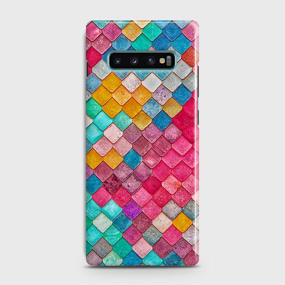 Samsung Galaxy S10 Cover - Chic Colorful Mermaid Printed Hard Case with Life Time Colors GuaranteeB(32)
