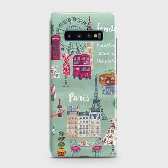 Samsung Galaxy S10 Cover - Matte Finish - London, Paris, New York ModernPrinted Hard Case with Life Time Colors Guarante