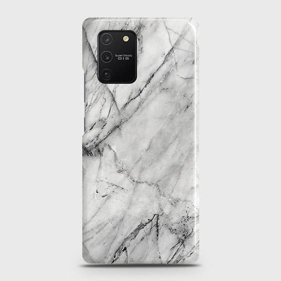 Samsung Galaxy A91 Cover - Matte Finish - Trendy White Marble Printed Hard Case with Life Time Colors Guarantee