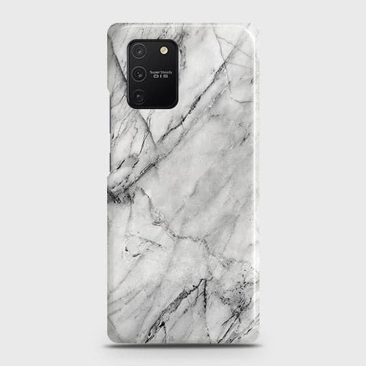 Samsung Galaxy A91 Cover - Matte Finish - Trendy White Marble Printed Hard Case with Life Time Colors Guarantee