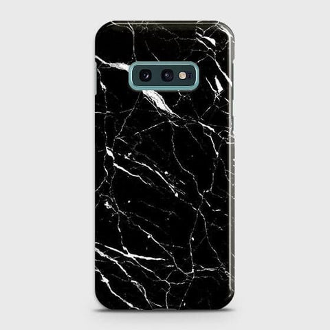 Samsung Galaxy S10e Cover - Trendy Black Marble Printed Hard Case with Life Time Colors Guarantee